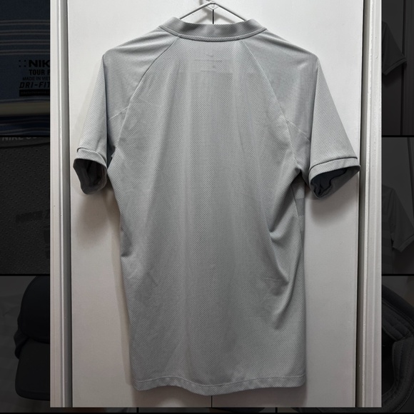 Grey NIKE ZONAL COOLING Golf Shirt - Picture 2 of 3